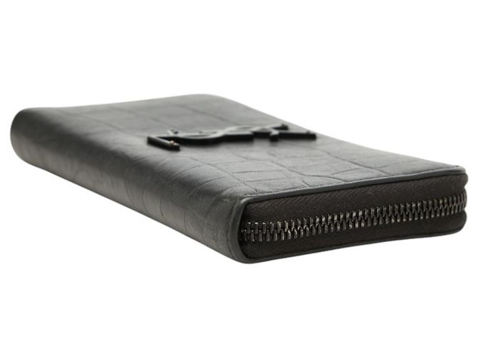 Autre Marque Cartera larga de piel negra Saint Laurent Negro - vista 4