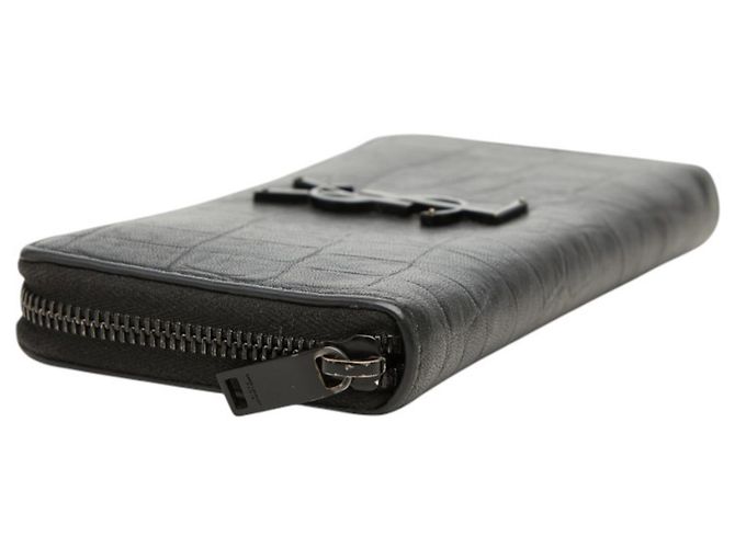 Autre Marque Cartera larga de piel negra Saint Laurent Negro - vista 5