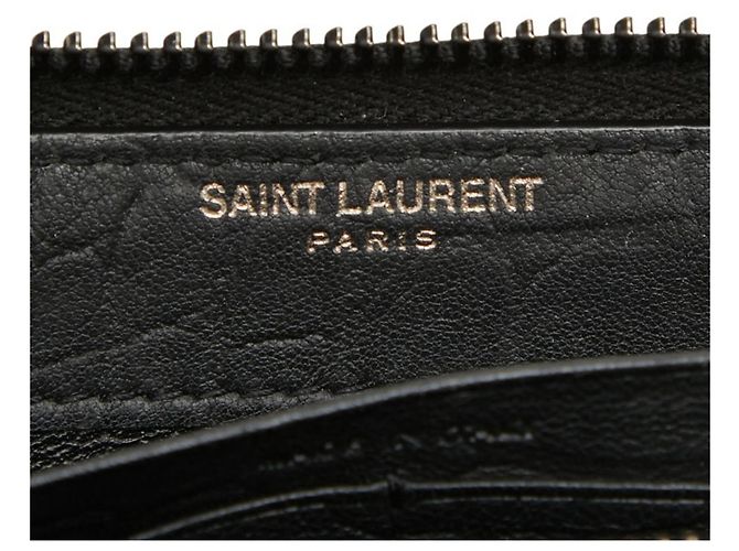 Autre Marque Cartera larga de piel negra Saint Laurent Negro - vista 8