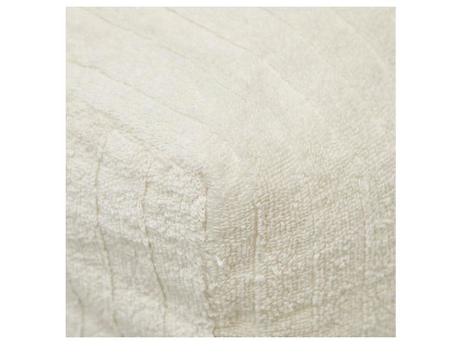 Sac de plage Chanel Coco Mark à franges Blanc Écru - vue 4