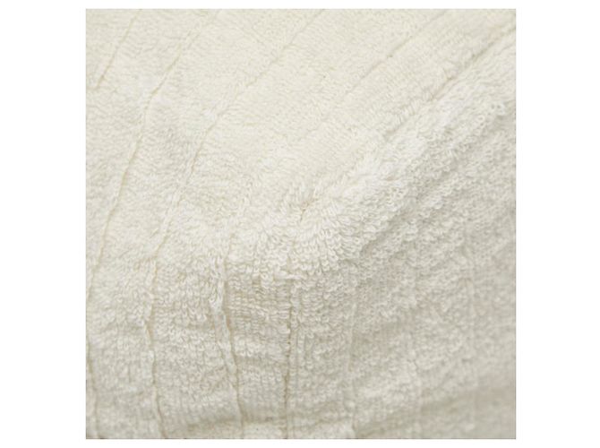Sac de plage Chanel Coco Mark à franges Blanc Écru - vue 5