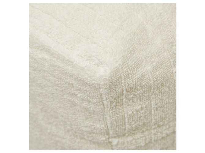 Sac de plage Chanel Coco Mark à franges Blanc Écru - vue 6