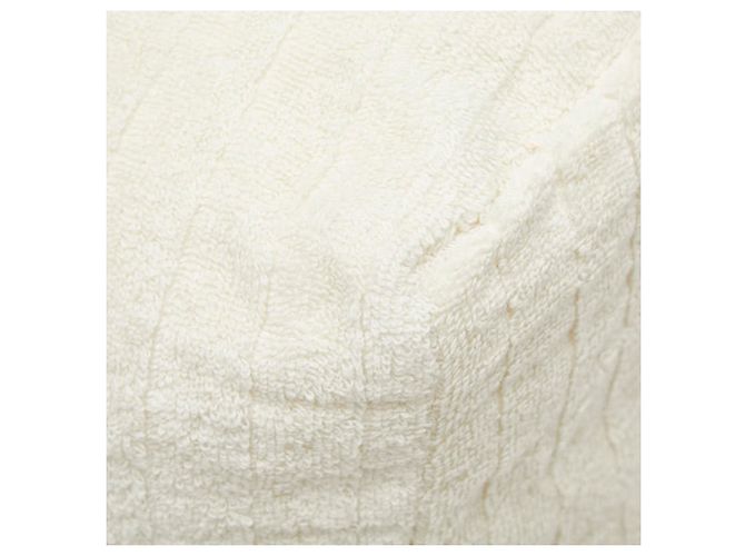 Sac de plage Chanel Coco Mark à franges Blanc Écru - vue 7