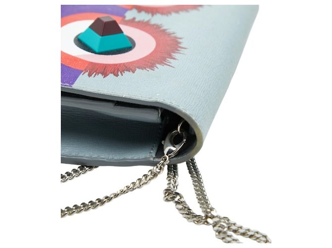 Borsa a tracolla portafoglio Fendi Monster Bugs Chain Marrone Multicolore - vista 4