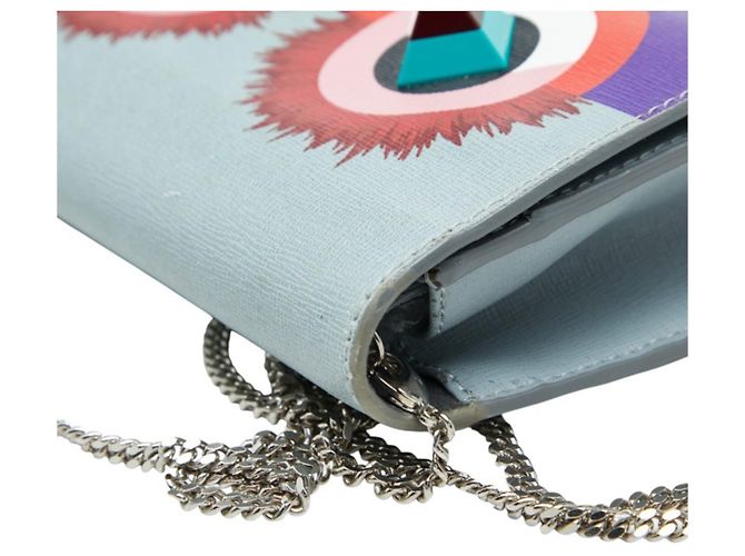 Borsa a tracolla portafoglio Fendi Monster Bugs Chain Marrone Multicolore - vista 5