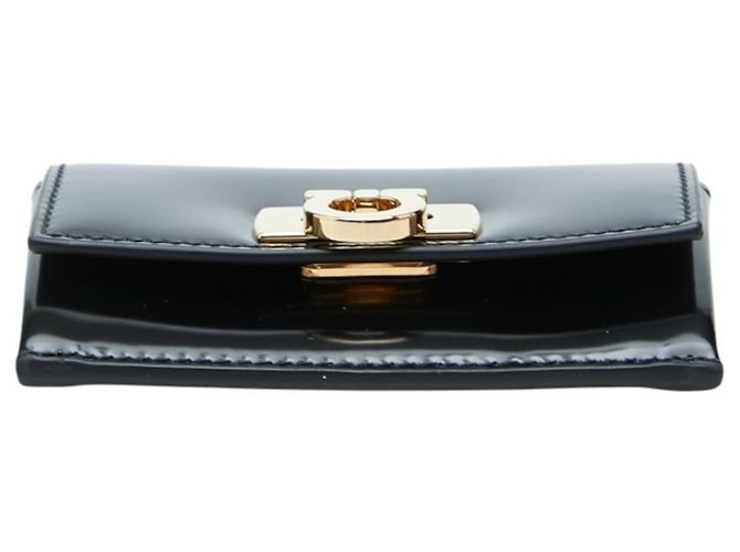 Tarjetero de piel negra Salvatore Ferragamo Negro - vista 3