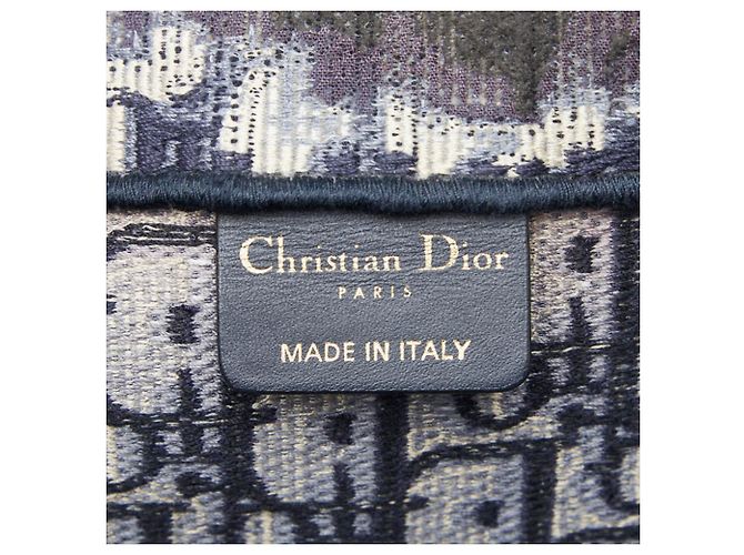 Borsa Book Tote Christian Dior Dior Oblique Blu navy - vista 10