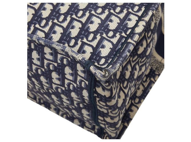 Borsa Book Tote Christian Dior Dior Oblique Blu navy - vista 6