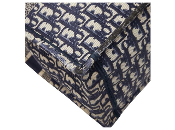 Borsa Book Tote Christian Dior Dior Oblique Blu navy - vista 7