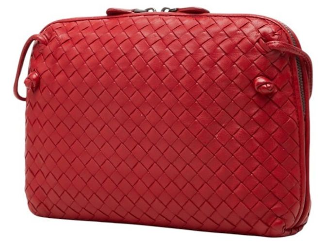 Borsa a tracolla Intrecciato Bottega Veneta Rosso - vista 2