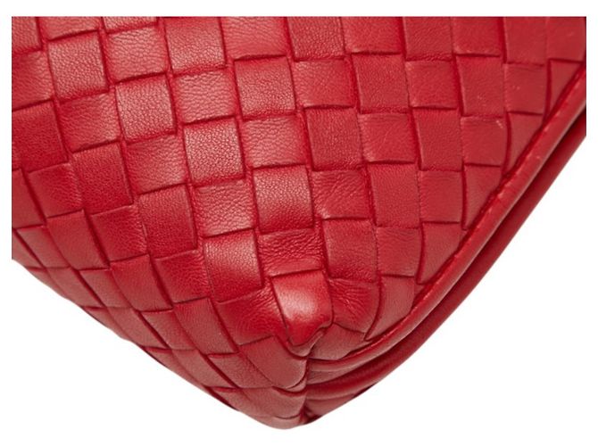 Borsa a tracolla Intrecciato Bottega Veneta Rosso - vista 4