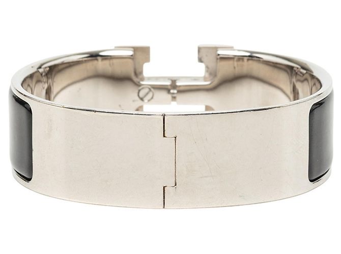 Clic H Hermès Hermes Clic Clac H PM Armband Schwarz Silber - Ansicht 3