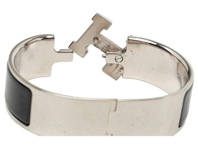 Clic H Hermès Hermes Clic Clac H PM Armband Schwarz Silber - Ansicht 4