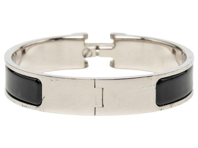 Hermès Pulsera Charm Hermes Click H PM Negro Plata - vista 3