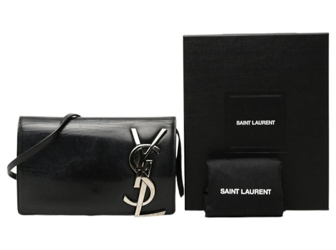 Autre Marque Borsa a tracolla Saint Laurent in pelle nera Nero - vista 10