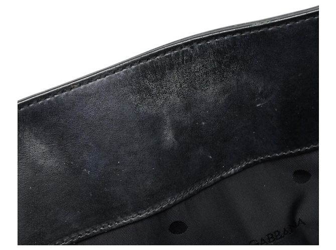 Borsa in pelle nera Dolce & Gabbana Nero - vista 8
