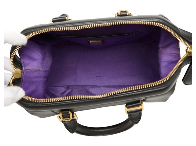 Bolso de mano MCM de cuero negro - vista 8