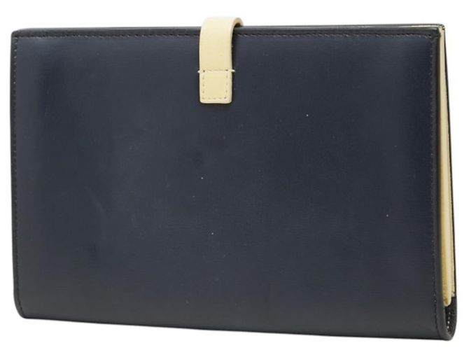 Céline Celine Strap Multifunktions-Langportemonnaie Medium Gelb Marineblau - Ansicht 2