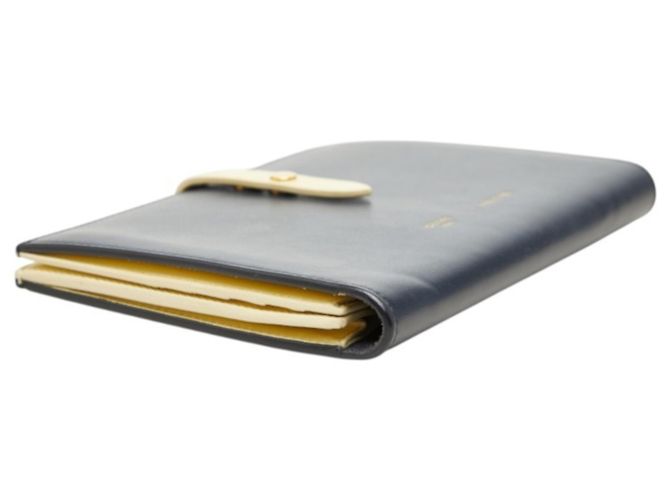 Céline Celine Strap Multifunktions-Langportemonnaie Medium Gelb Marineblau - Ansicht 5