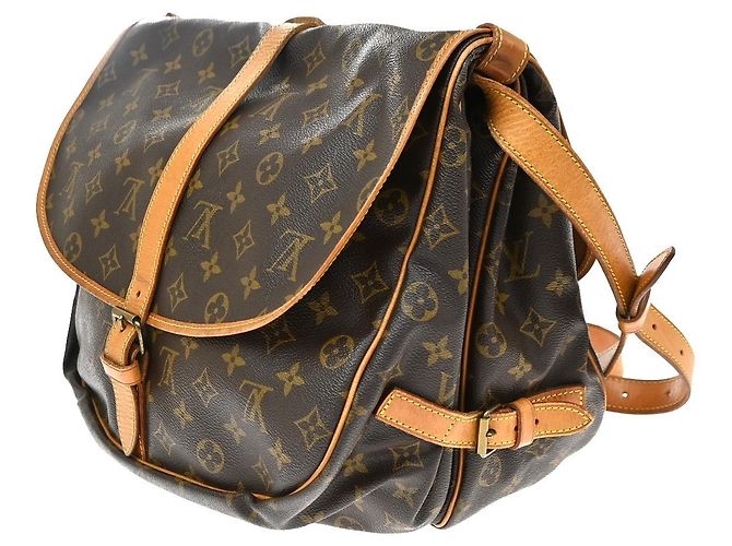 Louis Vuitton Saumur Monogram Canvas 35 Marron - vue 4
