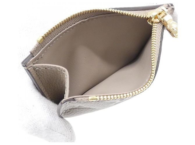 Louis Vuitton Monogram Empreinte Portefeuille Zoe Wallet Beige Grigio - vista 5