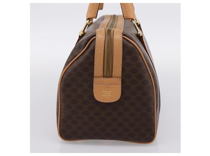 Céline Celine Boston Triomphe XL Coated Canvas Small Castaño - vista 5