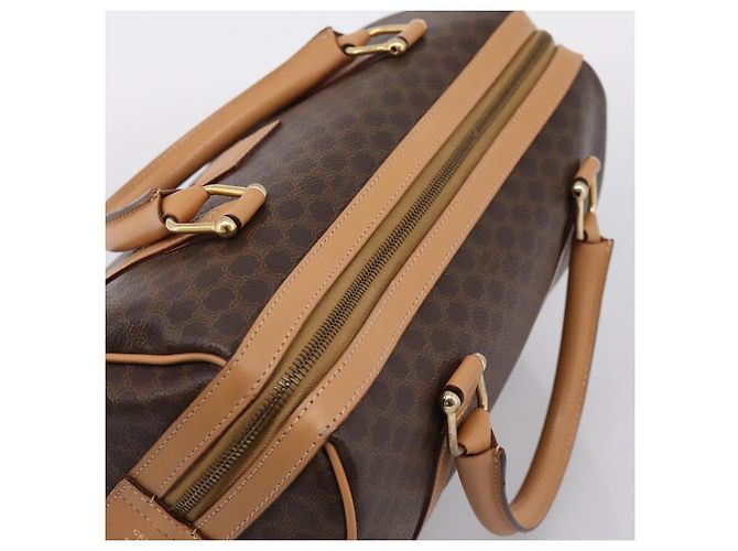 Céline Celine Boston Triomphe XL Coated Canvas Small Castaño - vista 6