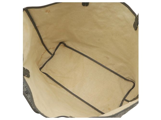 Borsa Tote Goyard Saint Louis GM Marrone Bianco Giallo - vista 8