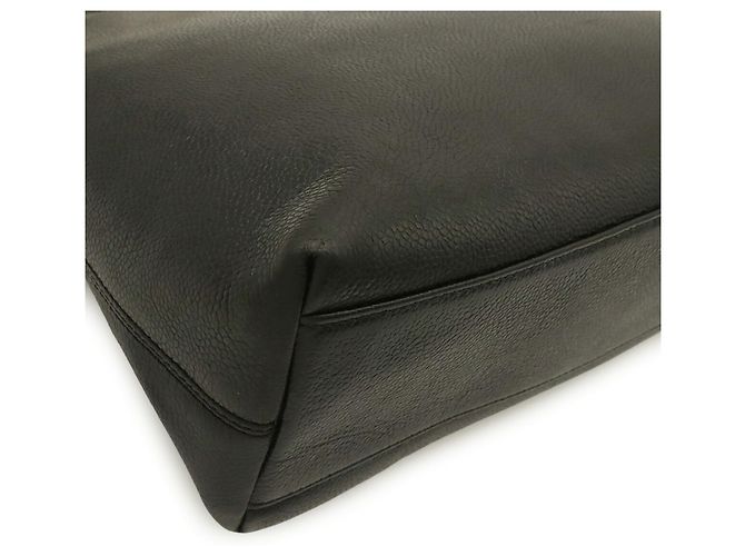 Borsa a tracolla Chanel in vitello grana nera Nero - vista 4