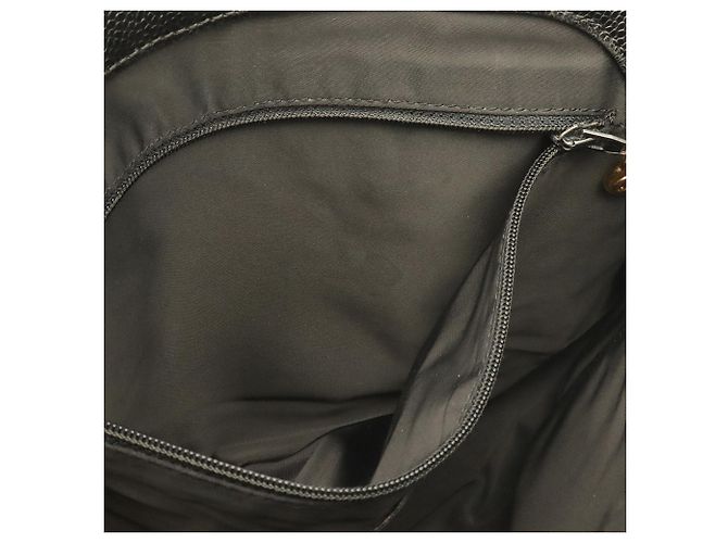 Borsa a tracolla Chanel in vitello grana nera Nero - vista 8