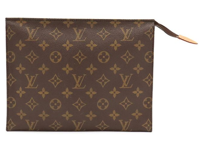 Louis Vuitton Monogram Pochette Toilette 26 Handbag Pouch Marrone Monogramma - vista 2