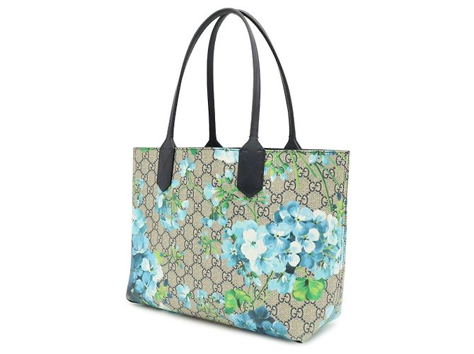 Gucci GG Blooms Supreme Wendbare Tote Bag Blau Mehrfarben Beige Marineblau - Ansicht 3