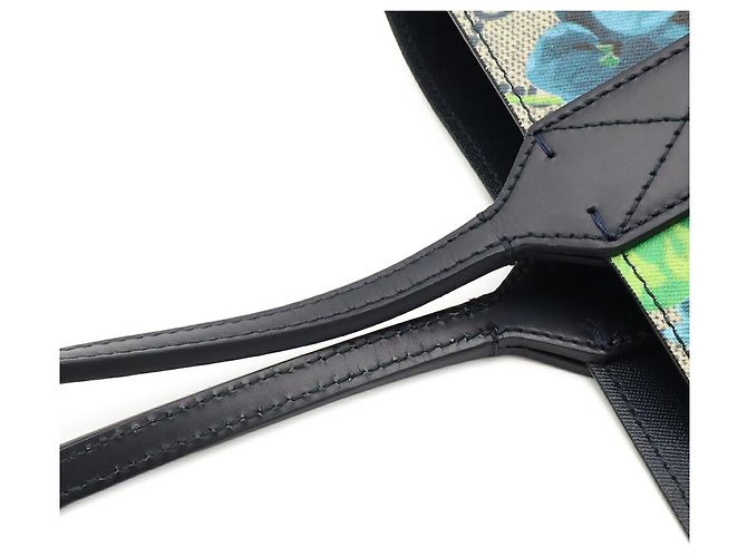 Gucci GG Blooms Supreme Wendbare Tote Bag Blau Mehrfarben Beige Marineblau - Ansicht 6