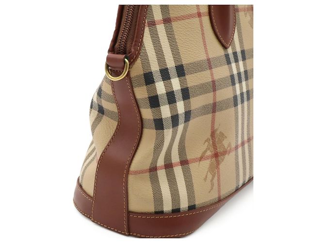 Bolsa BURBERRY Nova Check Shadow Horse Marrom Preto - vista 7