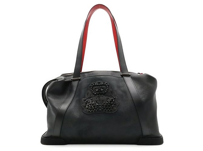 Borsa Christian Louboutin Damon Nero Rosso - vista 2