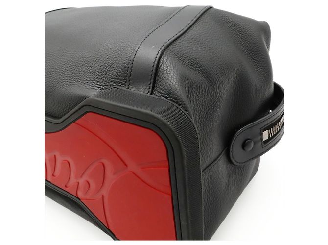 Borsa Christian Louboutin Damon Nero Rosso - vista 4