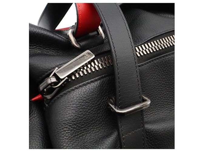 Borsa Christian Louboutin Damon Nero Rosso - vista 6