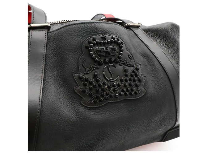 Borsa Christian Louboutin Damon Nero Rosso - vista 8
