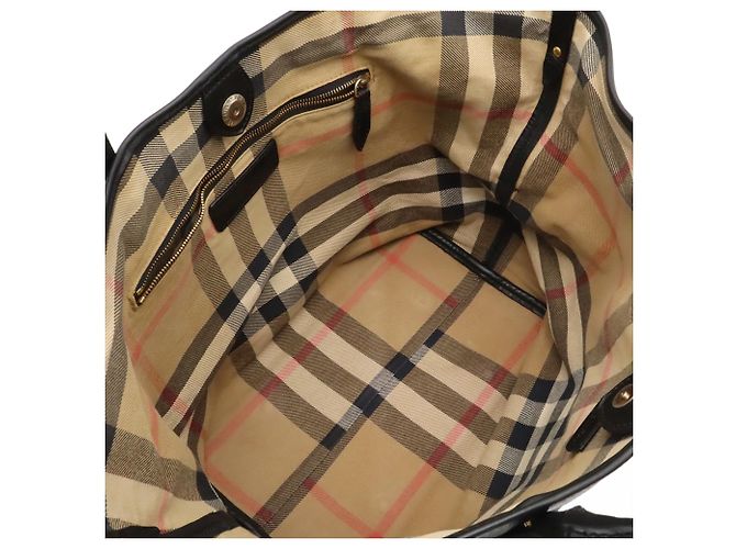 Burberry Tote Bag mit Check-Muster Schwarz - Ansicht 6