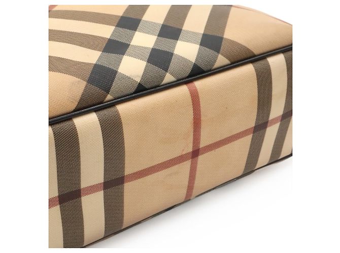 Borsa Tote Burberry Nova Check Nero Beige Bordò - vista 10