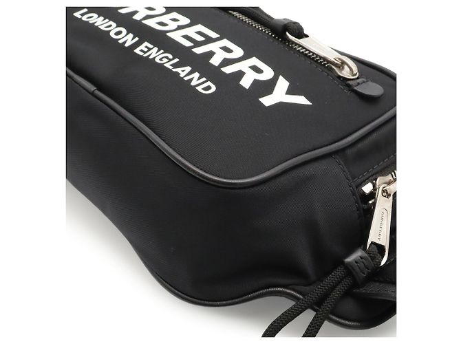Borsa a tracolla Burberry in nylon nero - vista 4