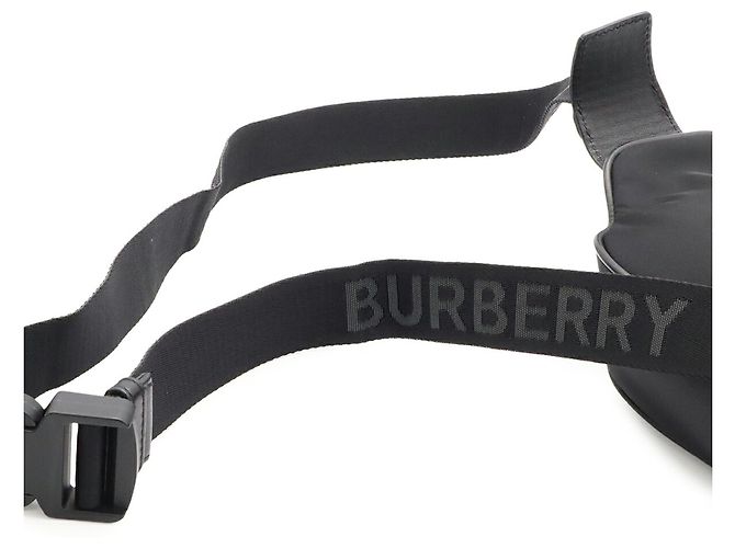 Borsa a tracolla Burberry in nylon nero - vista 5