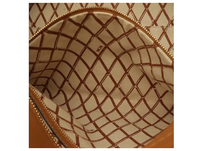 MCM Visetos Toni Top Zip Shopper Tote Bag Braun - Ansicht 10