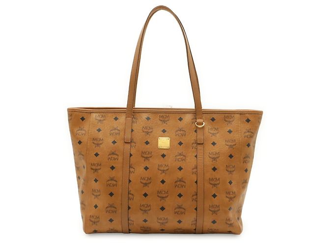 MCM Visetos Toni Top Zip Shopper Tote Bag Braun - Ansicht 2