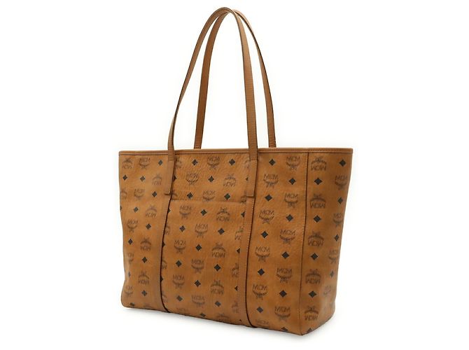 MCM Visetos Toni Top Zip Shopper Tote Bag Braun - Ansicht 3