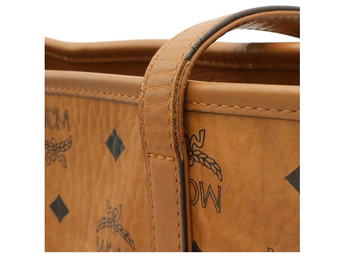 MCM Visetos Toni Top Zip Shopper Tote Bag Braun - Ansicht 6