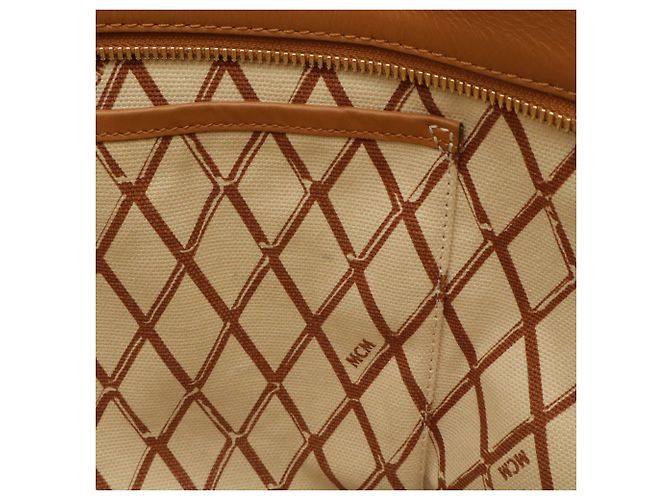 MCM Visetos Toni Top Zip Shopper Tote Bag Braun - Ansicht 8