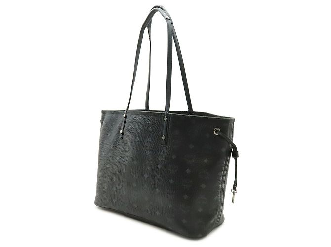 Saco Tote MCM Visetos Glam Preto Azul - vista 3