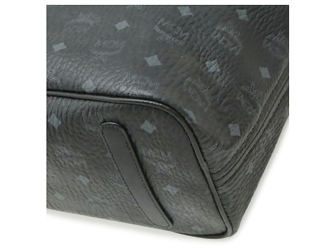 Saco Tote MCM Visetos Glam Preto Azul - vista 4