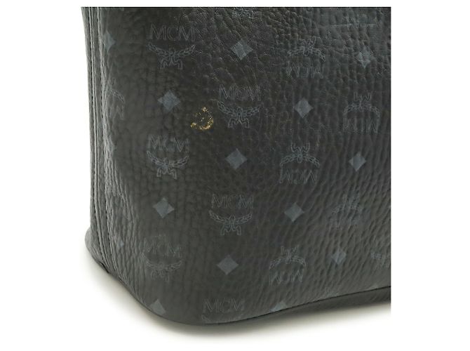 Saco Tote MCM Visetos Glam Preto Azul - vista 9
